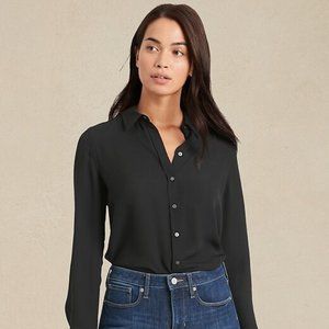 Banana Republic Petite Classic Shirt Dillon Fit Black